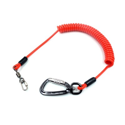 Tool safety rope with self lock carabiner